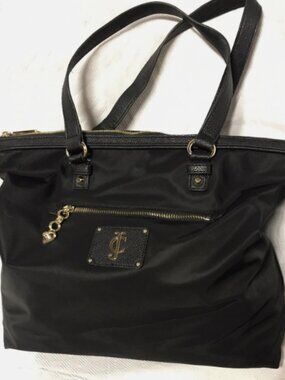 VINTAGE BLACK JUICY COUTURE NYLON SHOULDER BAG